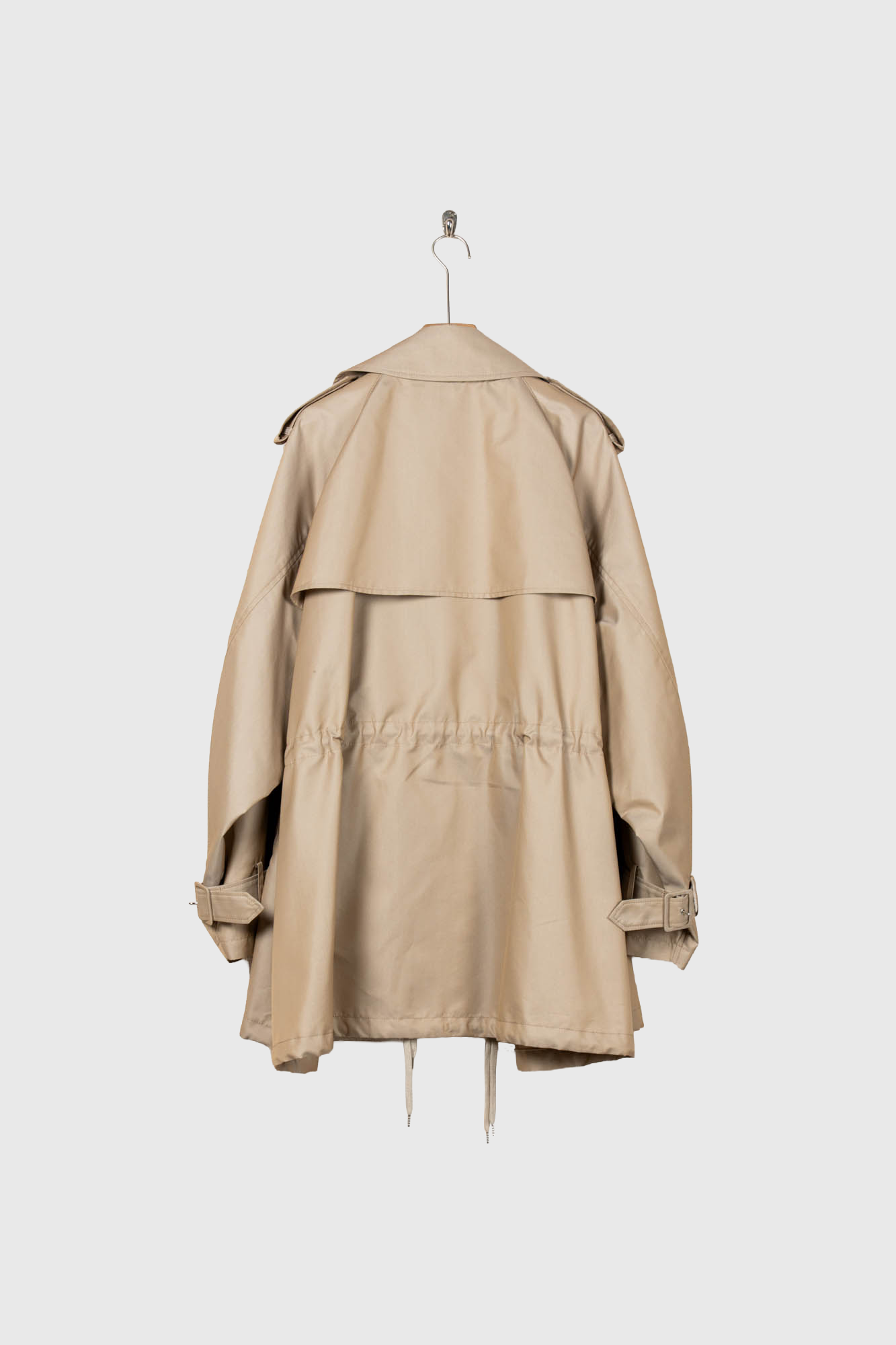 Giza cotton short trench coat