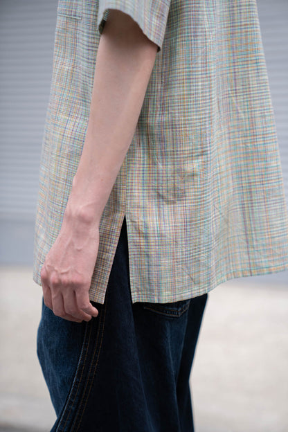 cotton ikat check shirt