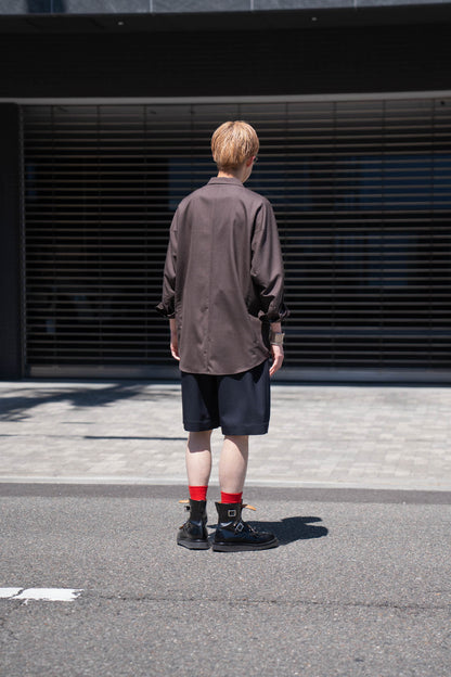 WOOL KERSEY WIDE EASY SHORT TROUSERS(ST.1436)
