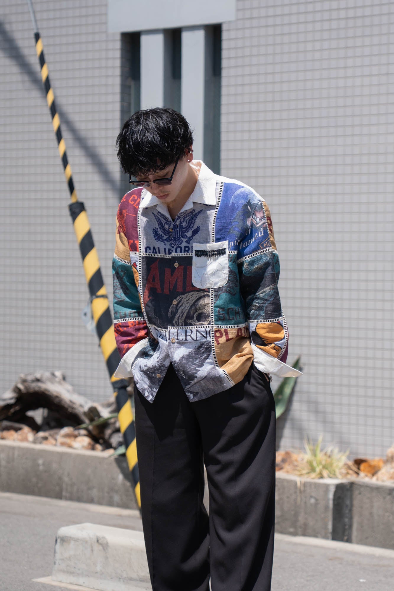Patchworked Silk Shirt