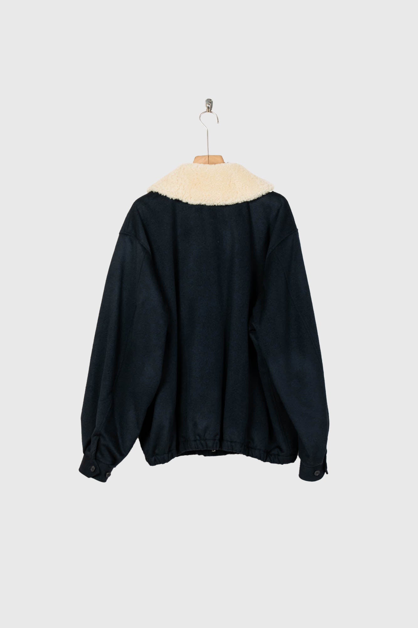 MOUTON COLLAR WOOL CASHMERE PADDED JACKET(ST.1546)