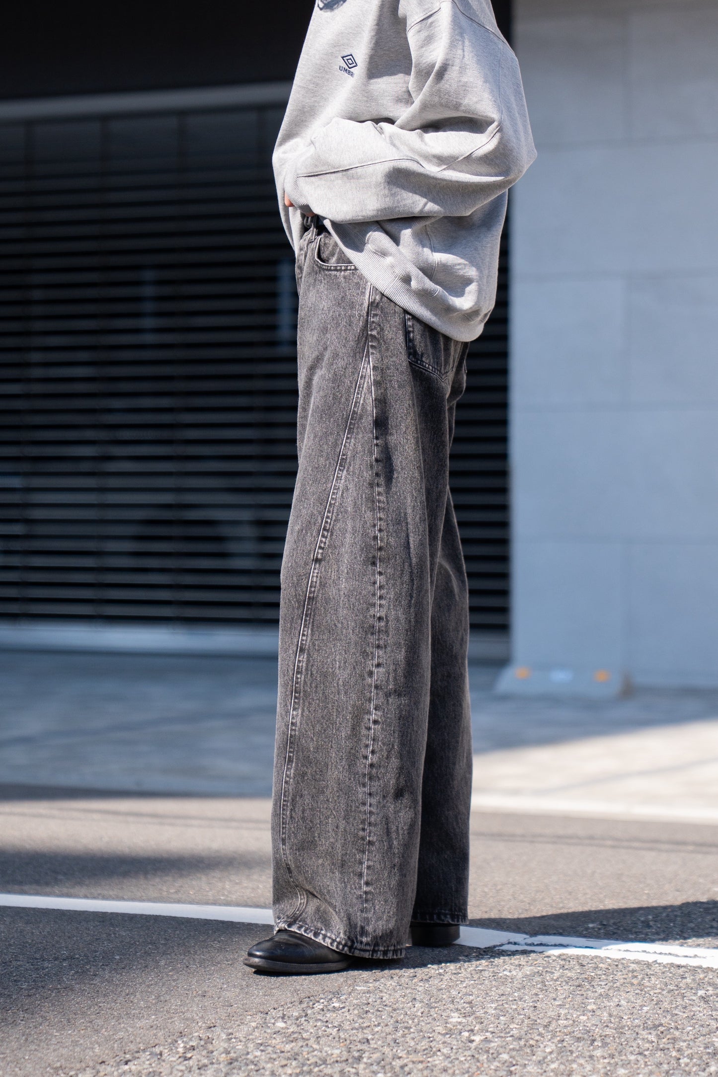DEFORMATION WIDE DENIN JEANS(ST.1345)