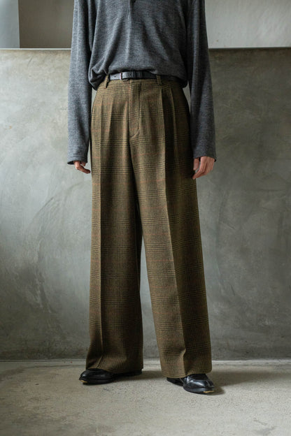 BRITISH TWEED LONG WIDE TROUSERS(ST.1605)