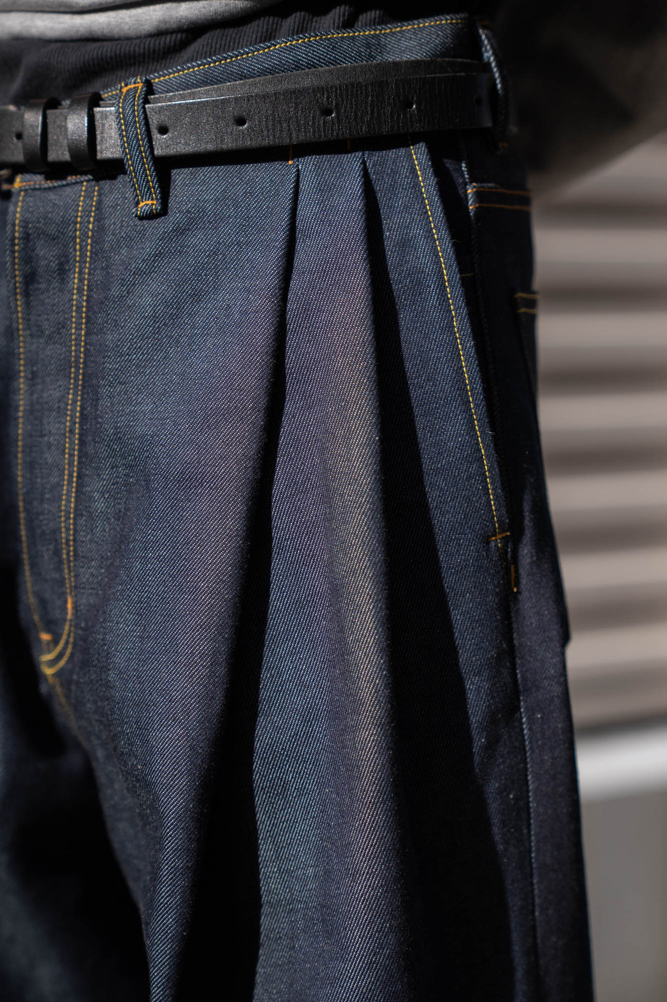 2TUCK WIDE DENIM PANTS -ENTASIS Mk-Ⅱ