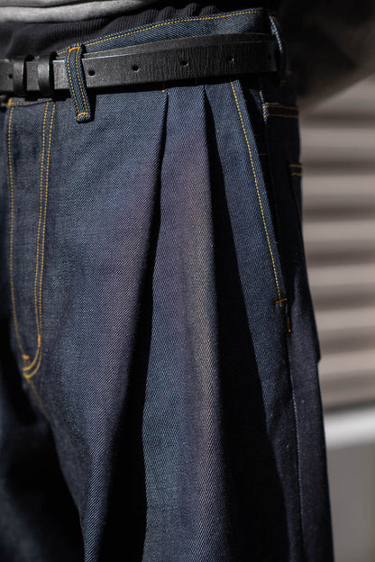 2TUCK WIDE DENIM PANTS -ENTASIS Mk-Ⅱ