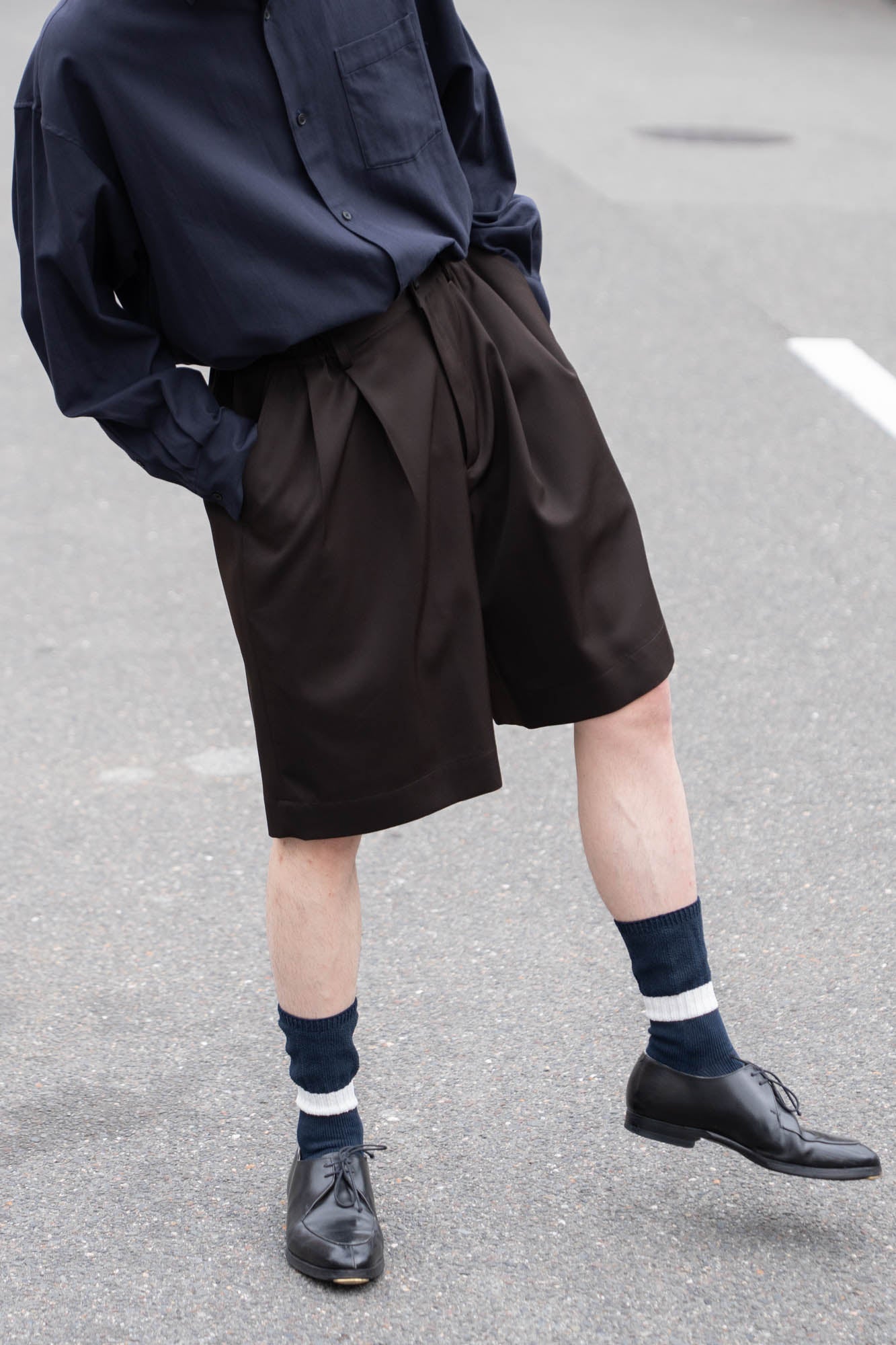 WIDE EASY SHORT TROUSERS(ST.1435)