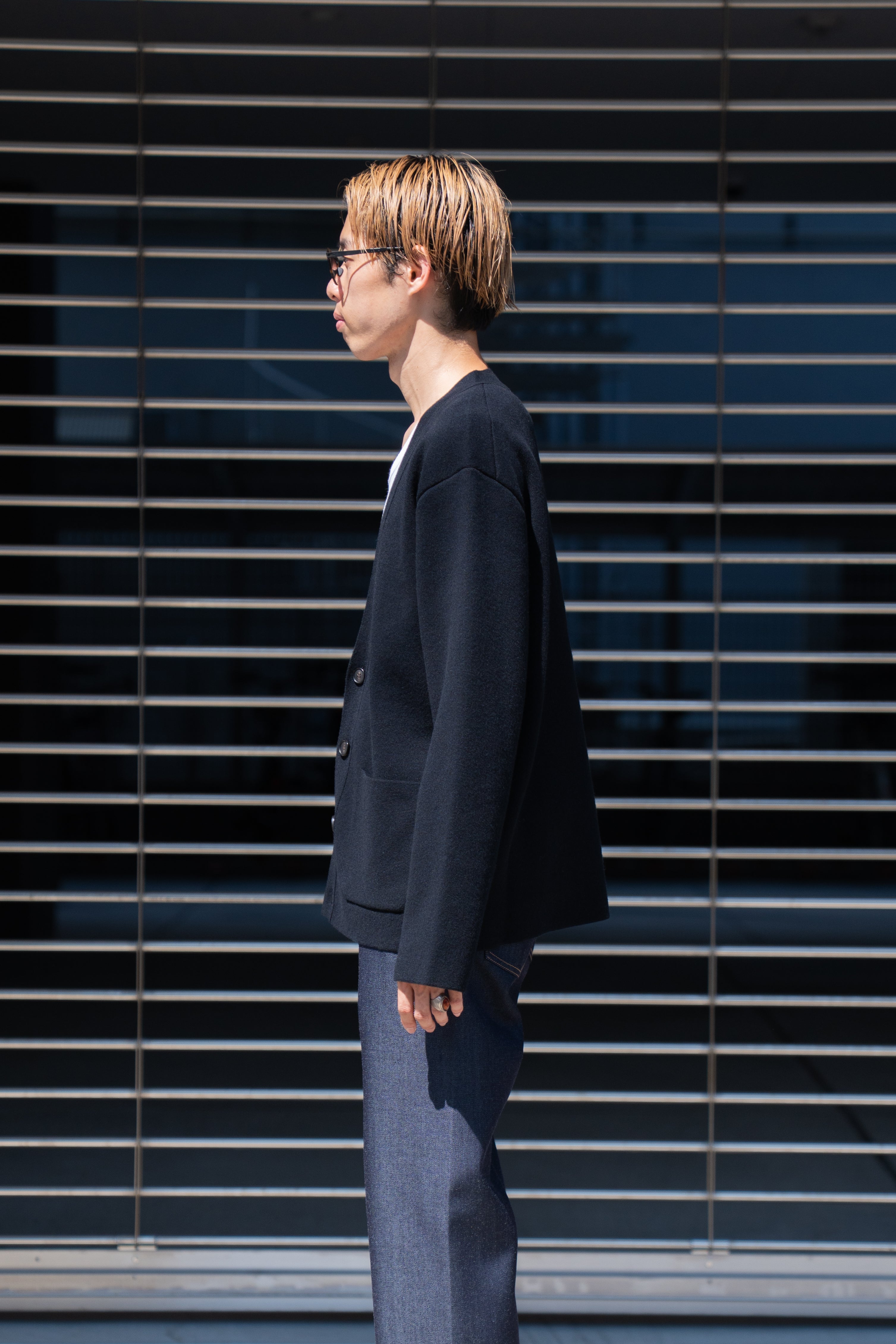The CLASIK【ザクラシック】カーディガン ZIP CREW NECK CARDIGAN -LAMS WOOL PLAIN KNITTED- | The CLASIK(ザ