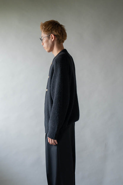 CREW-NECK KNIT CARDIGAN