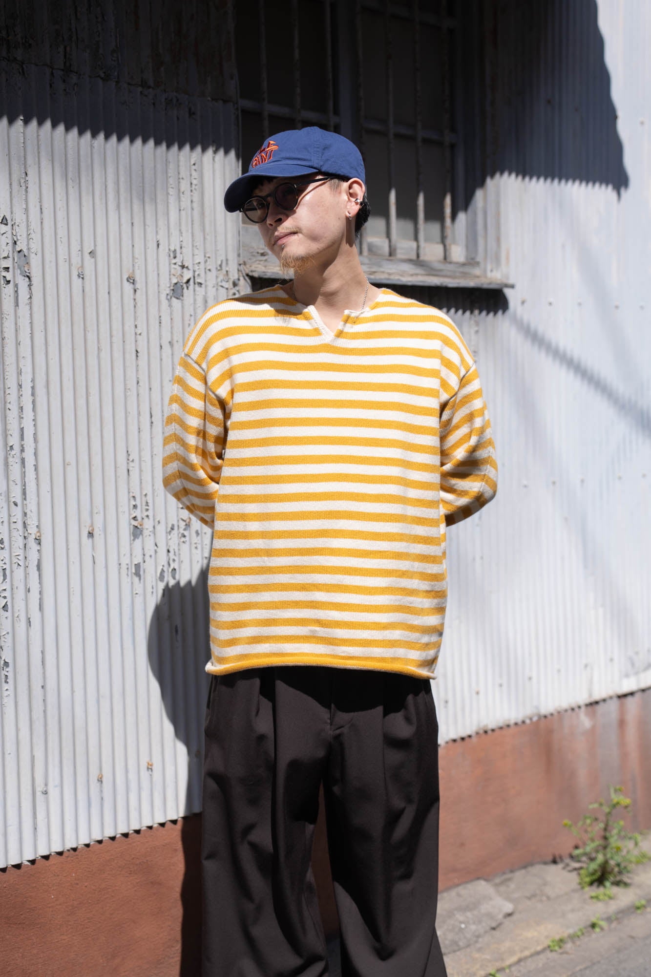Cotton skipper border pullover
