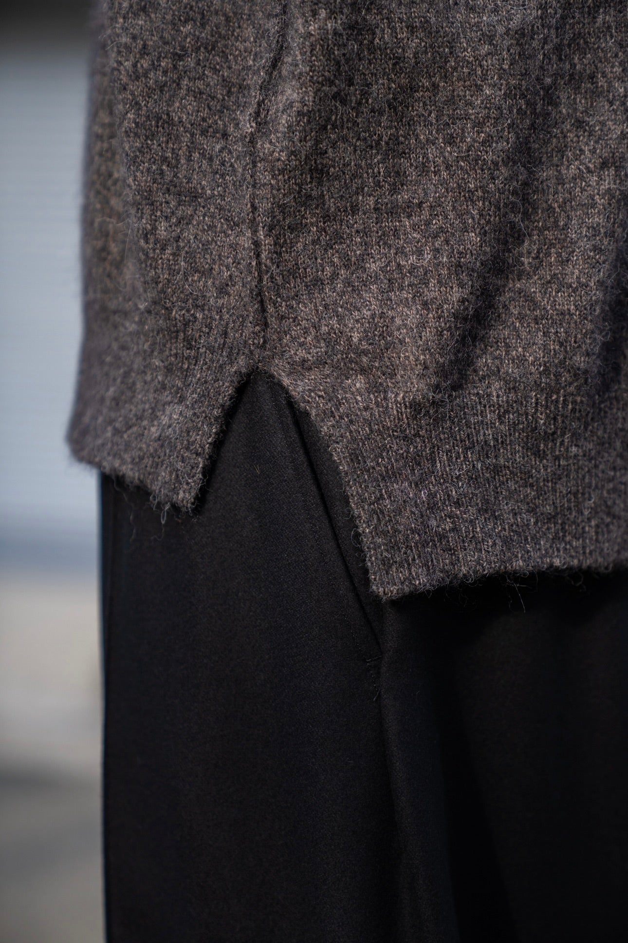 WOOL/ALPACA KNIT LOOSE TURTLE NECK PO(ST.1295)