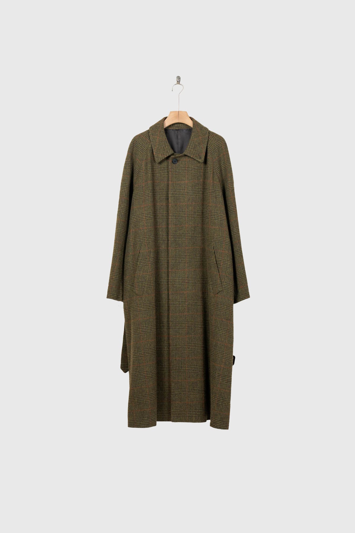 BRITISH TWEED RAGLAN SLEEVE BALMACAAN COAT(ST.1536)