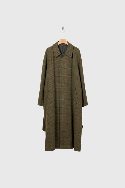 BRITISH TWEED RAGLAN SLEEVE BALMACAAN COAT(ST.1536)