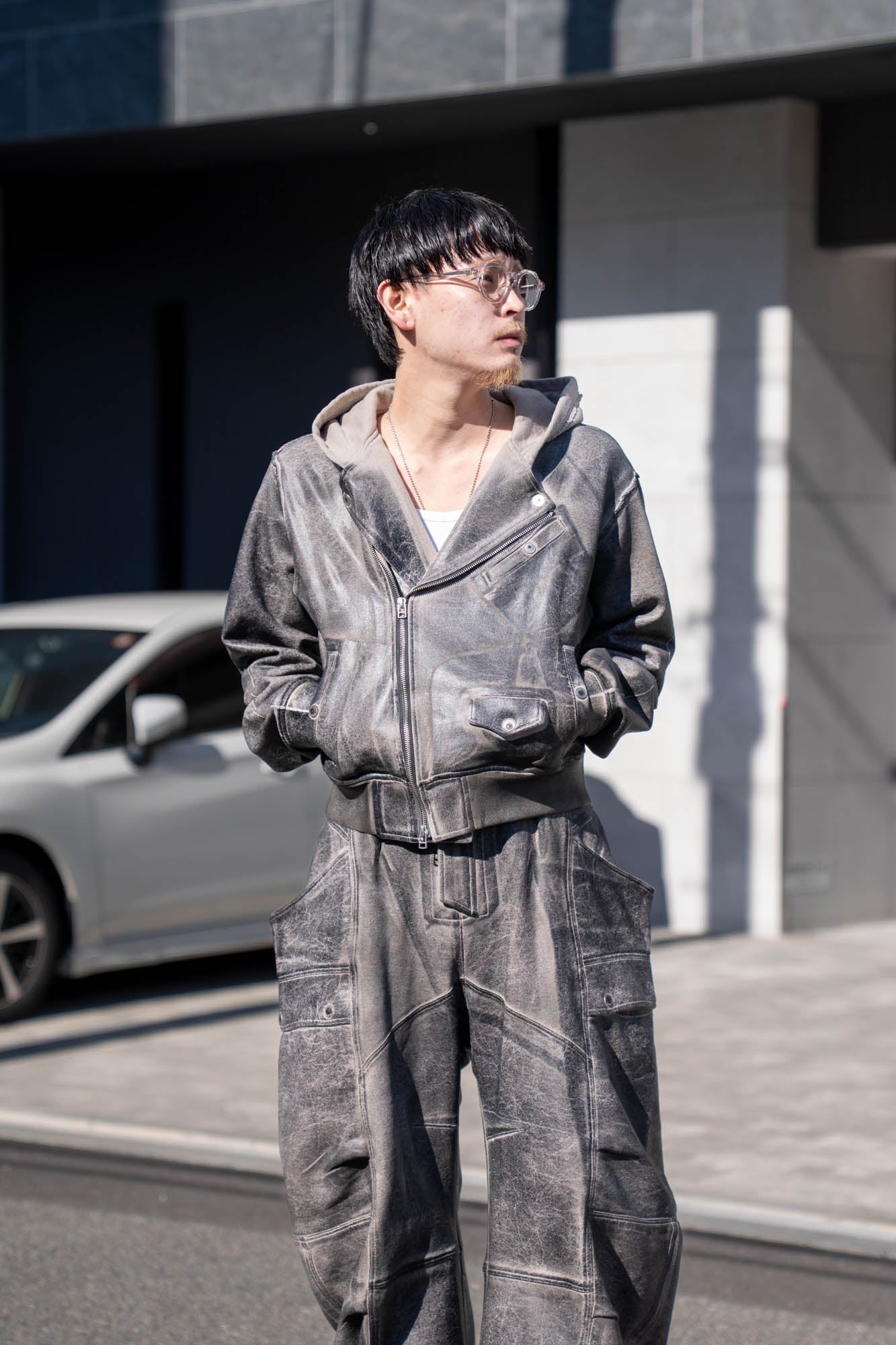 CRACKING COATED RIDERS PARKA .15