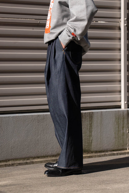 2TUCK WIDE DENIM PANTS -ENTASIS Mk-Ⅱ