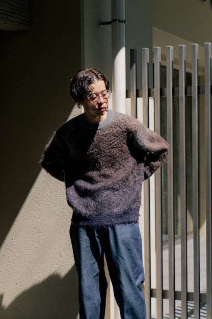 GRADATION MOHAIR KNIT LS