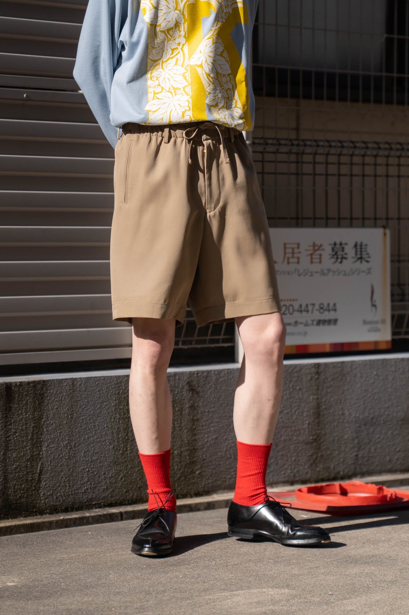 Work Shorts in Wool Gabardine