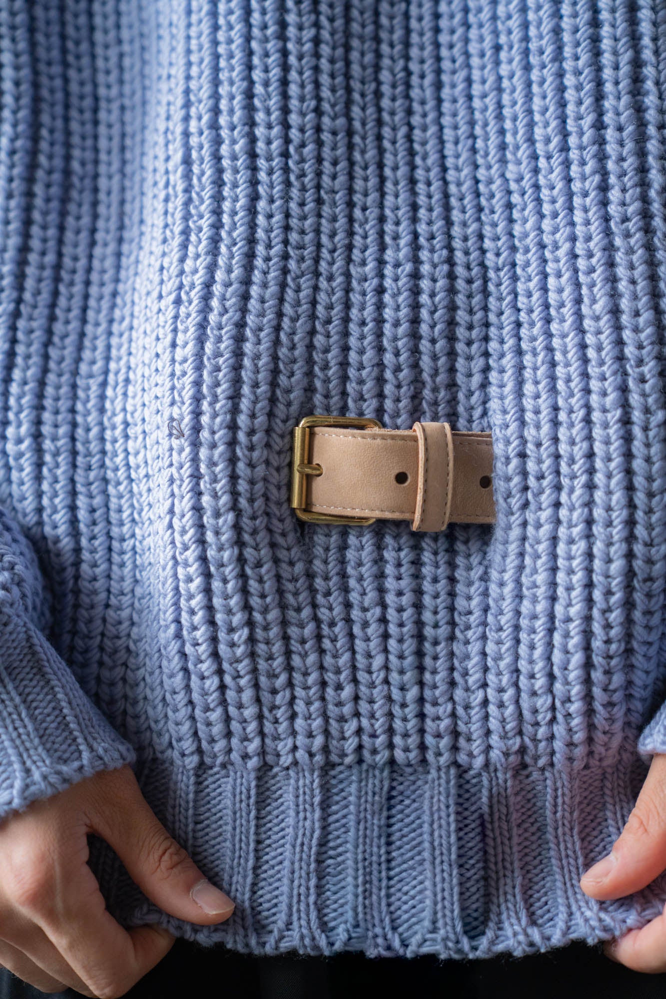Belt. Slit Knit in Merinos d`Arles