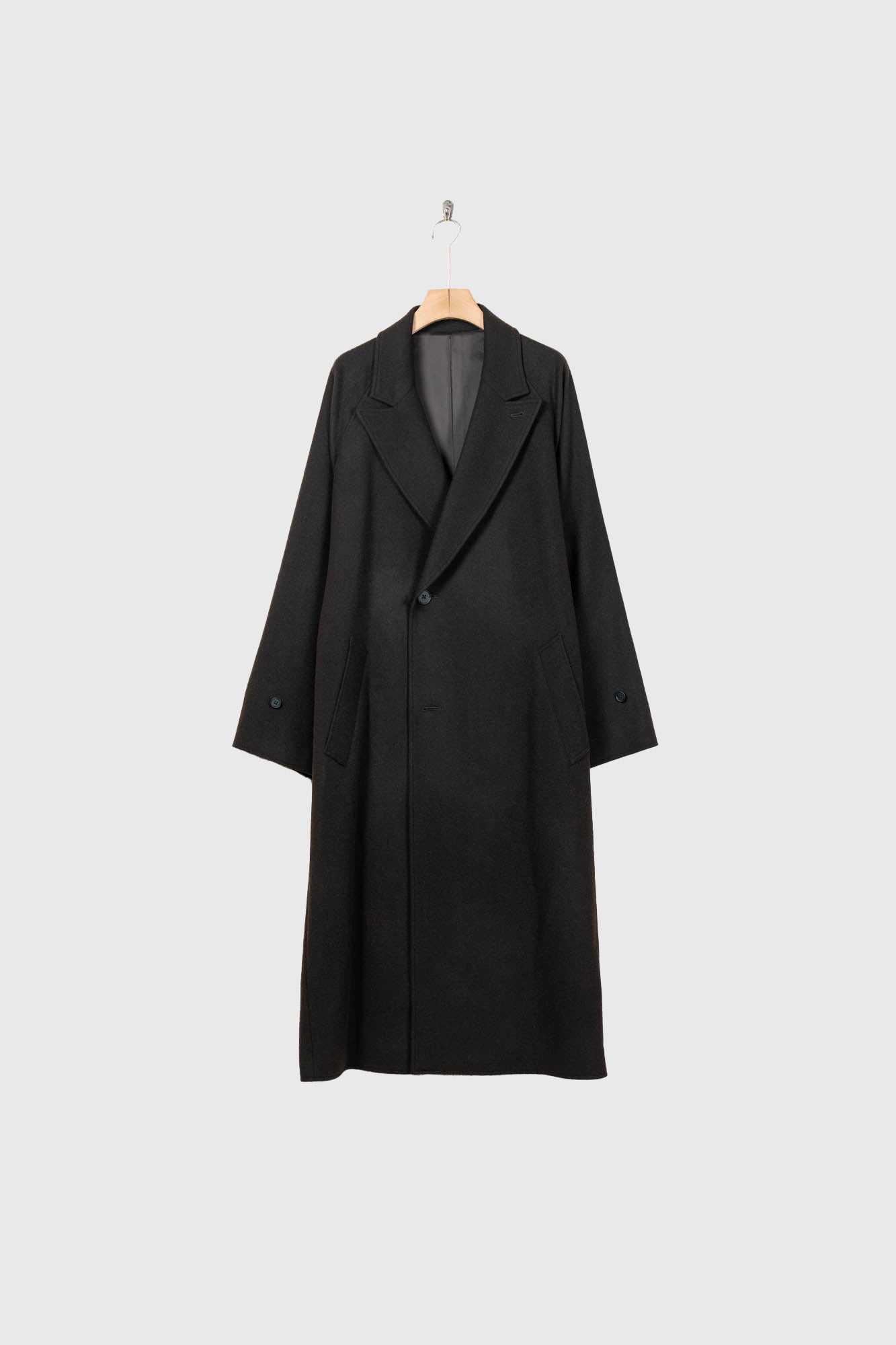 WOOL CASHMERE OVERSIZED PEAK LAPEL CHESTER COAT(ST.1533)