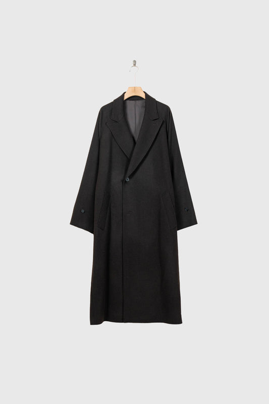 WOOL CASHMERE OVERSIZED PEAK LAPEL CHESTER COAT(ST.1533)