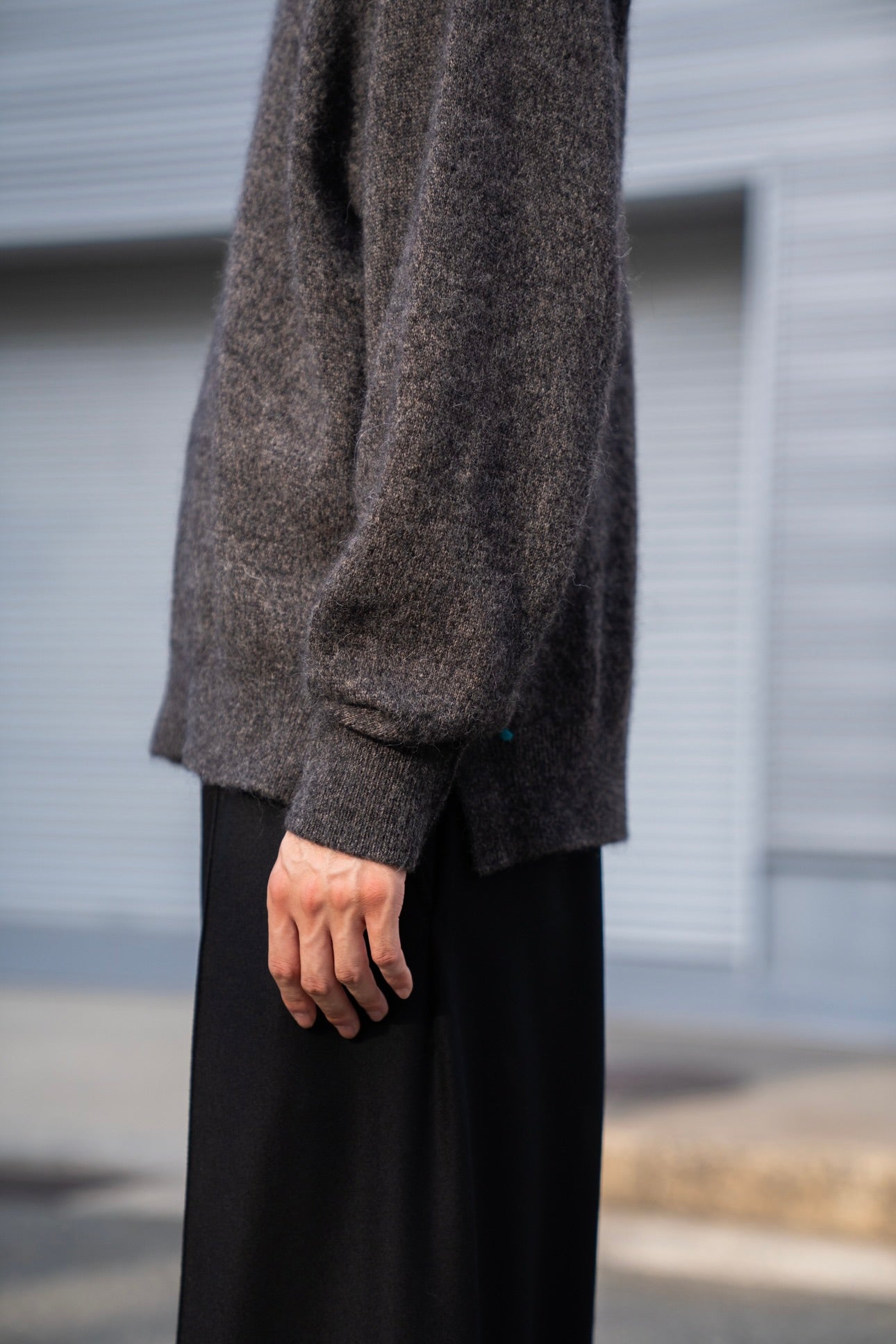 WOOL/ALPACA KNIT LOOSE TURTLE NECK PO(ST.1295)