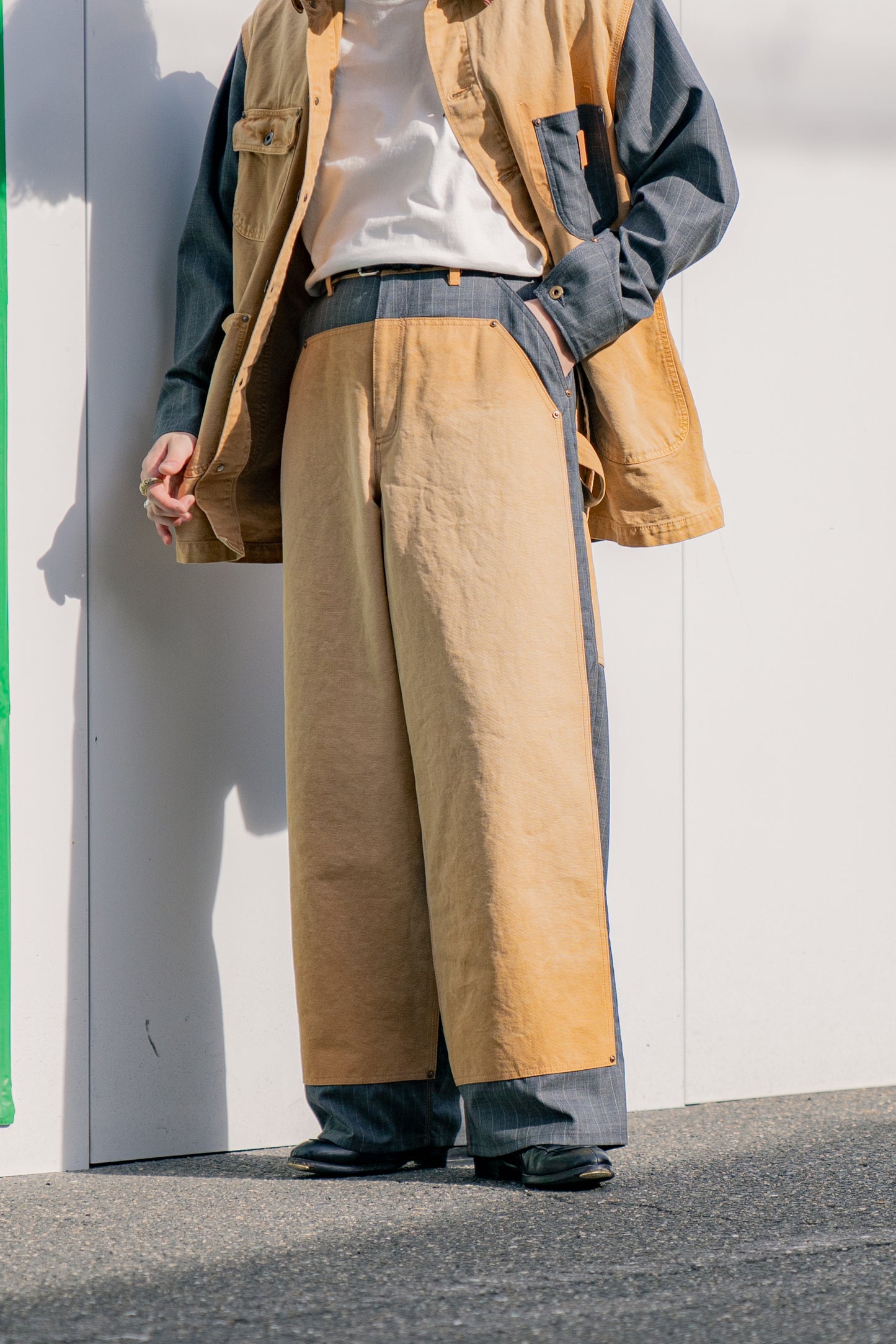 Vintage-effect work pants