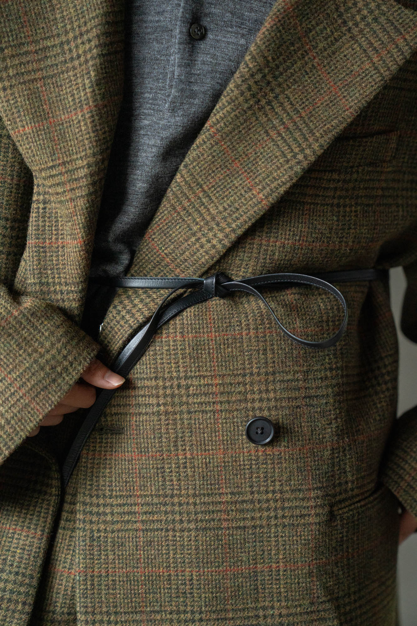 BRITISH TWEED OVERSIZED PEAK LAPEL JACKET(ST.1586)