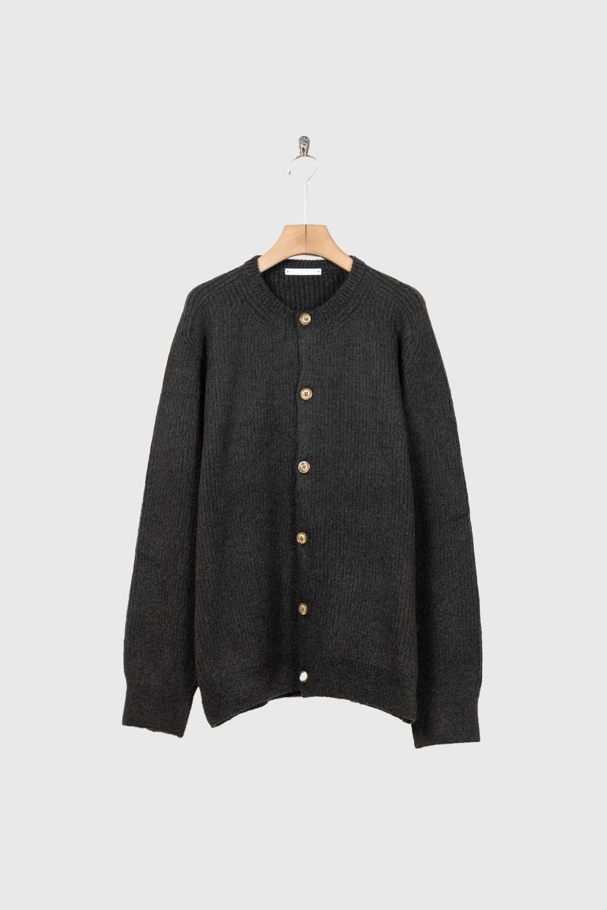 CREW-NECK KNIT CARDIGAN