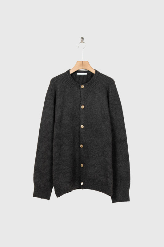 CREW-NECK KNIT CARDIGAN