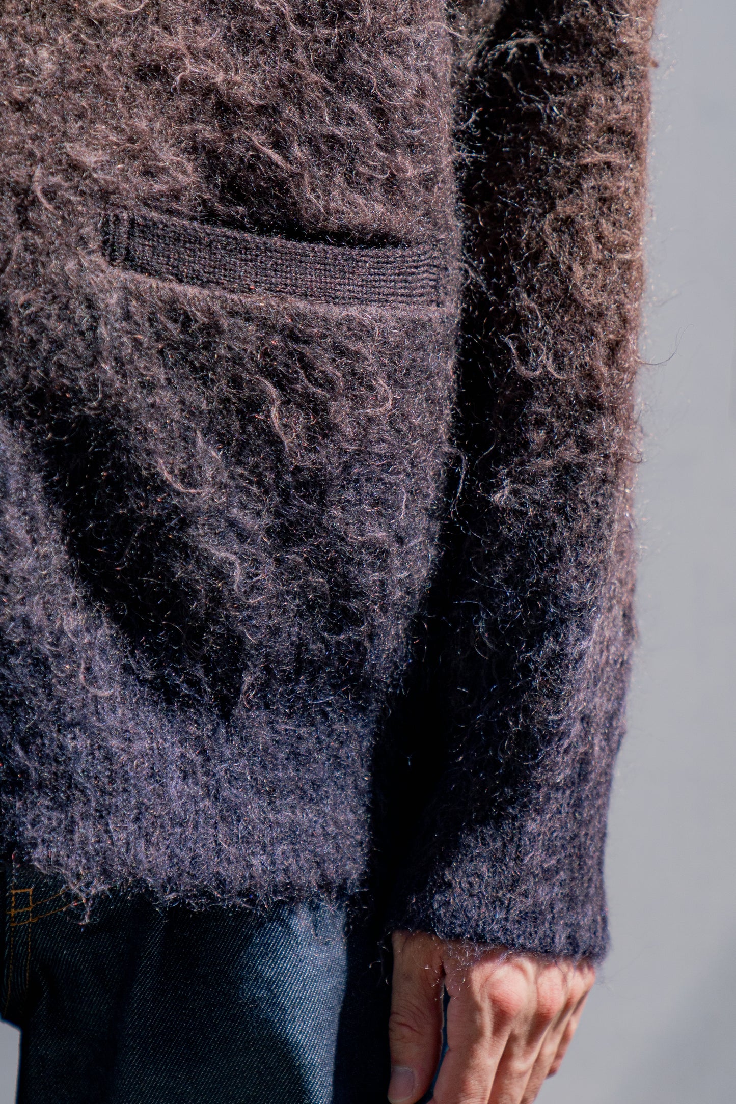 GRADATION MOHAIR KNIT CARDIGAN