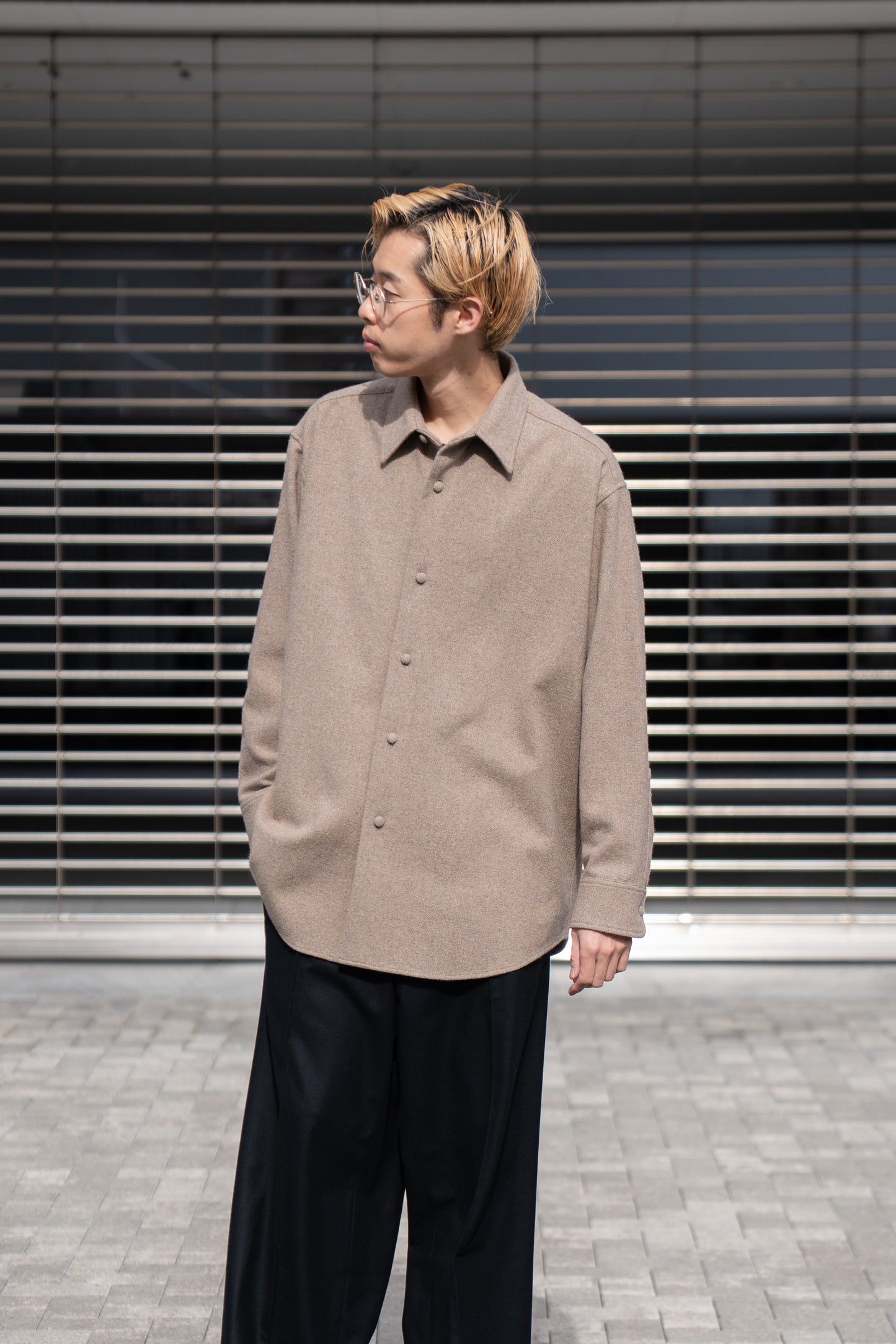 cashmere natural shirt