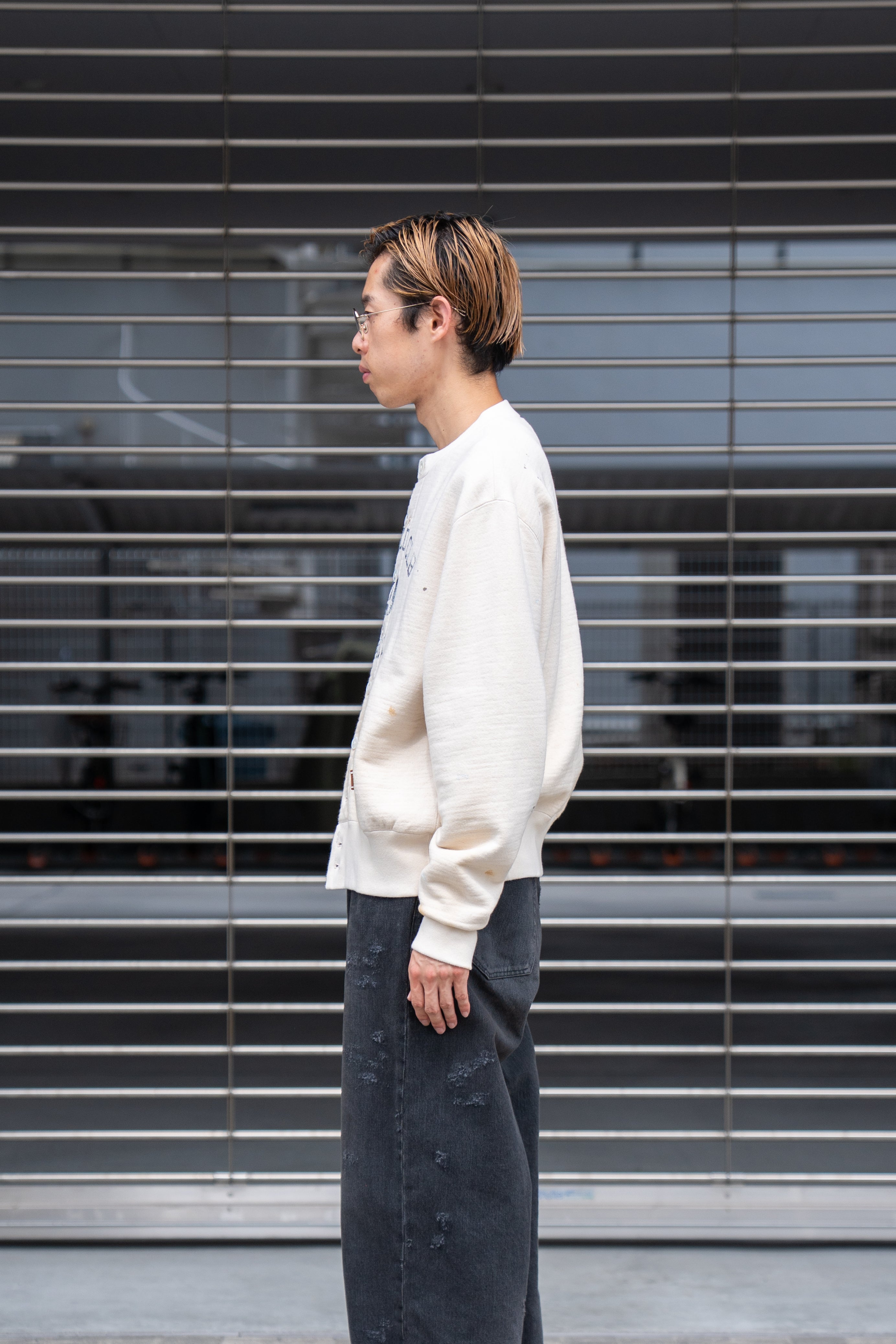 KHOKI（コッキ） 25AW - Vintage-effect sweat cardigan