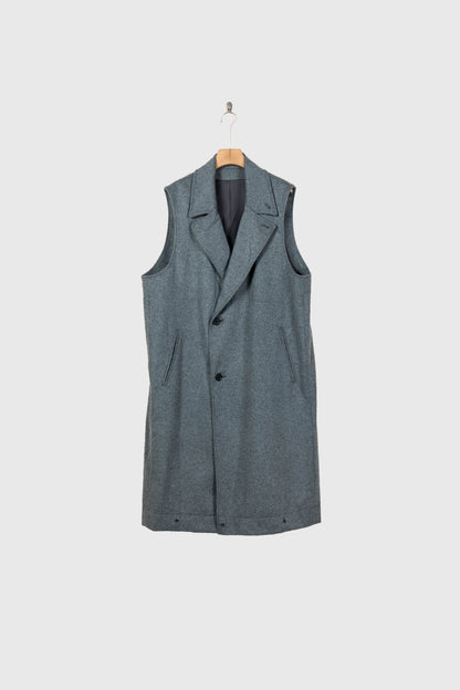 WOOL CASHMERE LAYERED COMBINATION COAT(ST.1539)