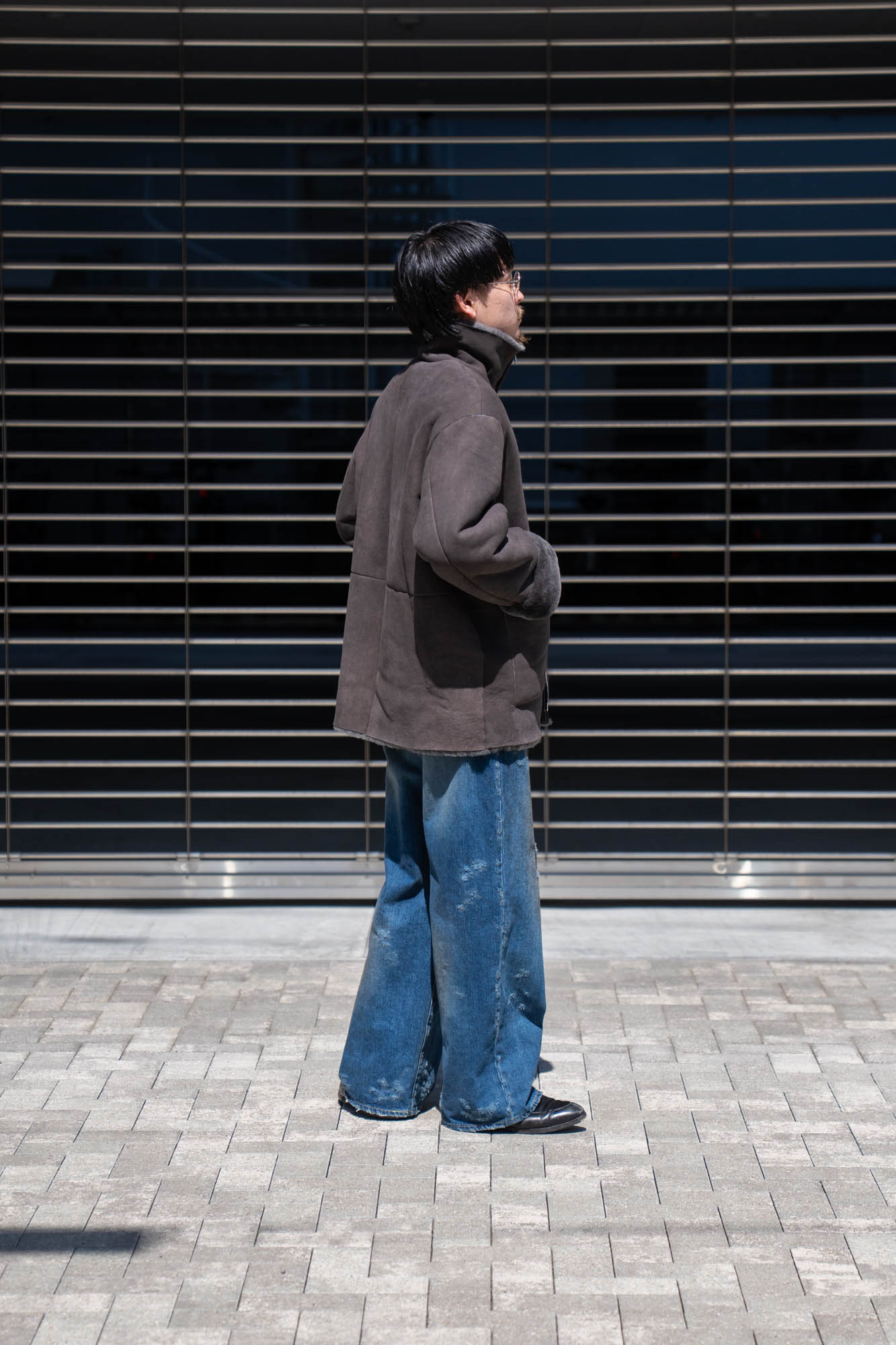 CUT-OFF MOUTON JACKET(ST.1222)