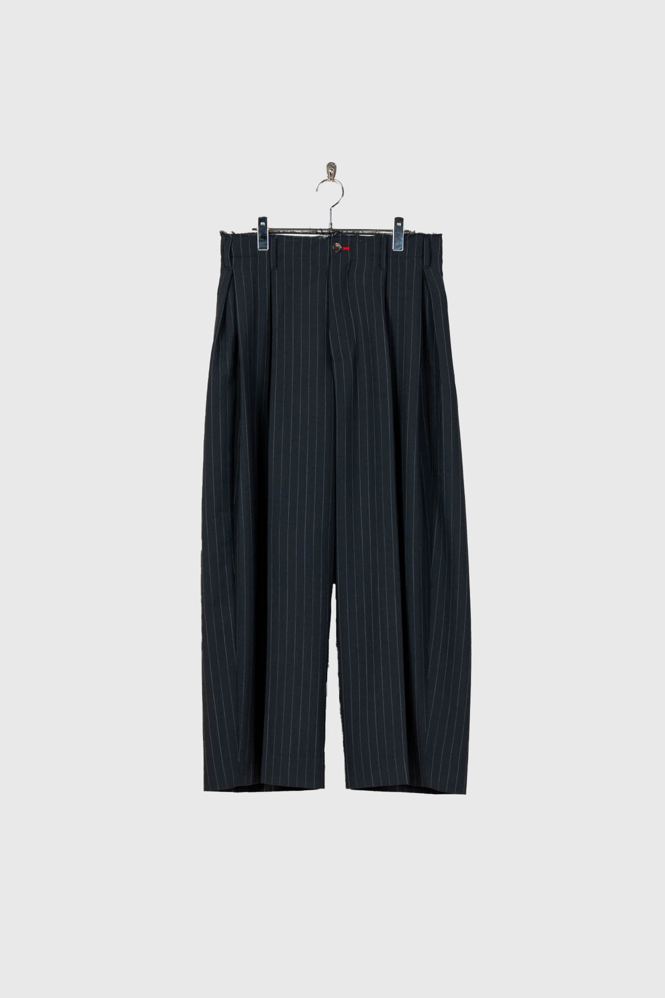 Pleats bonded wool pants