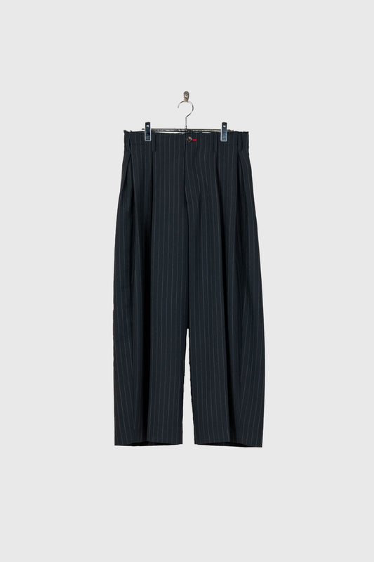 Pleats bonded wool pants
