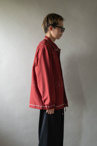 Cross-stitch coach jacket