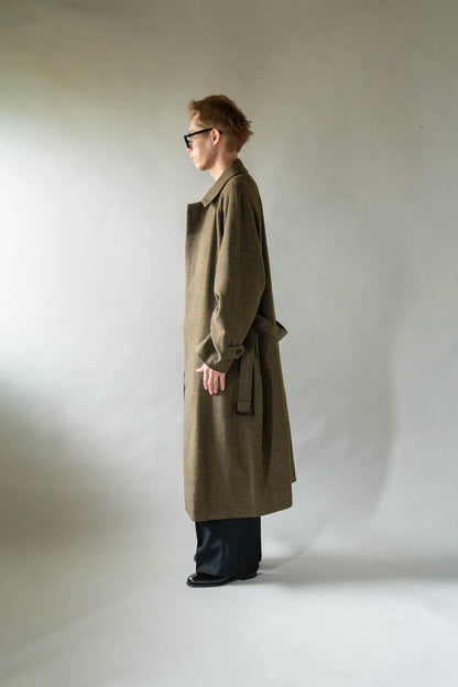 BRITISH TWEED RAGLAN SLEEVE BALMACAAN COAT(ST.1536)