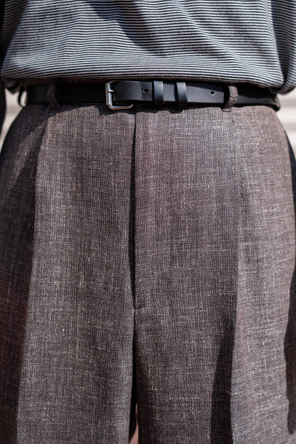 WOOL LINEN 1TUCK SLACKS