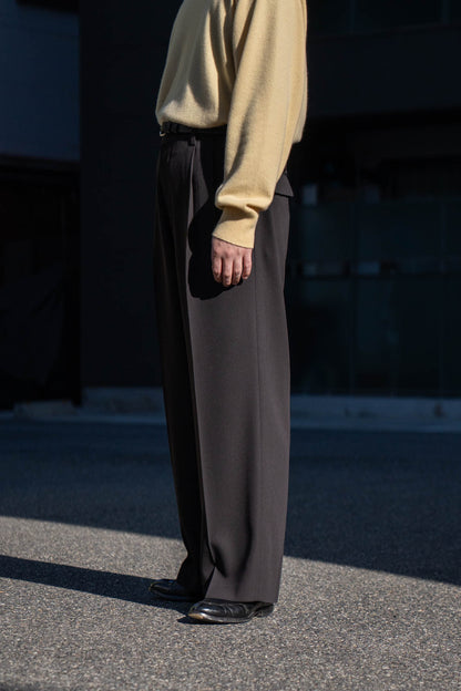 TWO TUCKS WIDE TROUSERS