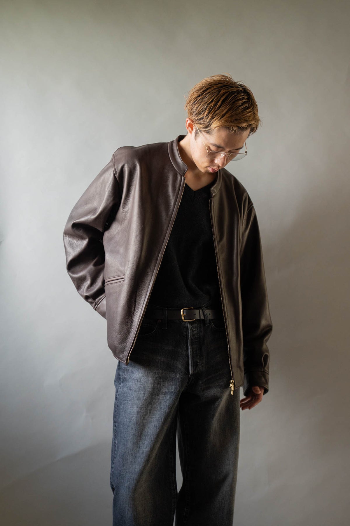 Steer Leather Racer Jacket