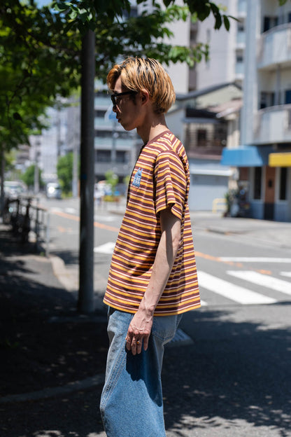 Hand-Embroidered Stripe T-Shirt