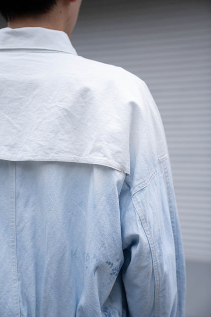 Shibori-bassen denim jacket