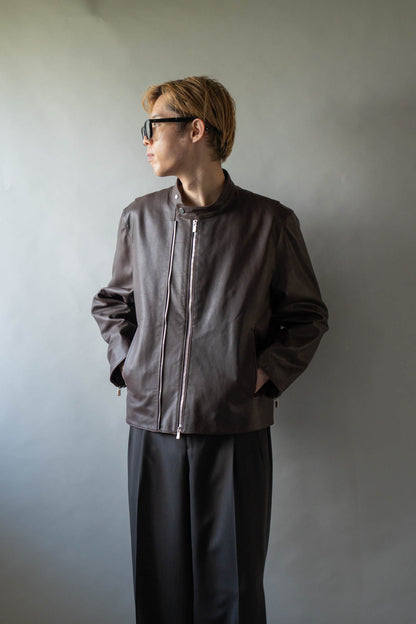 Leather Double Zip-up Blouson