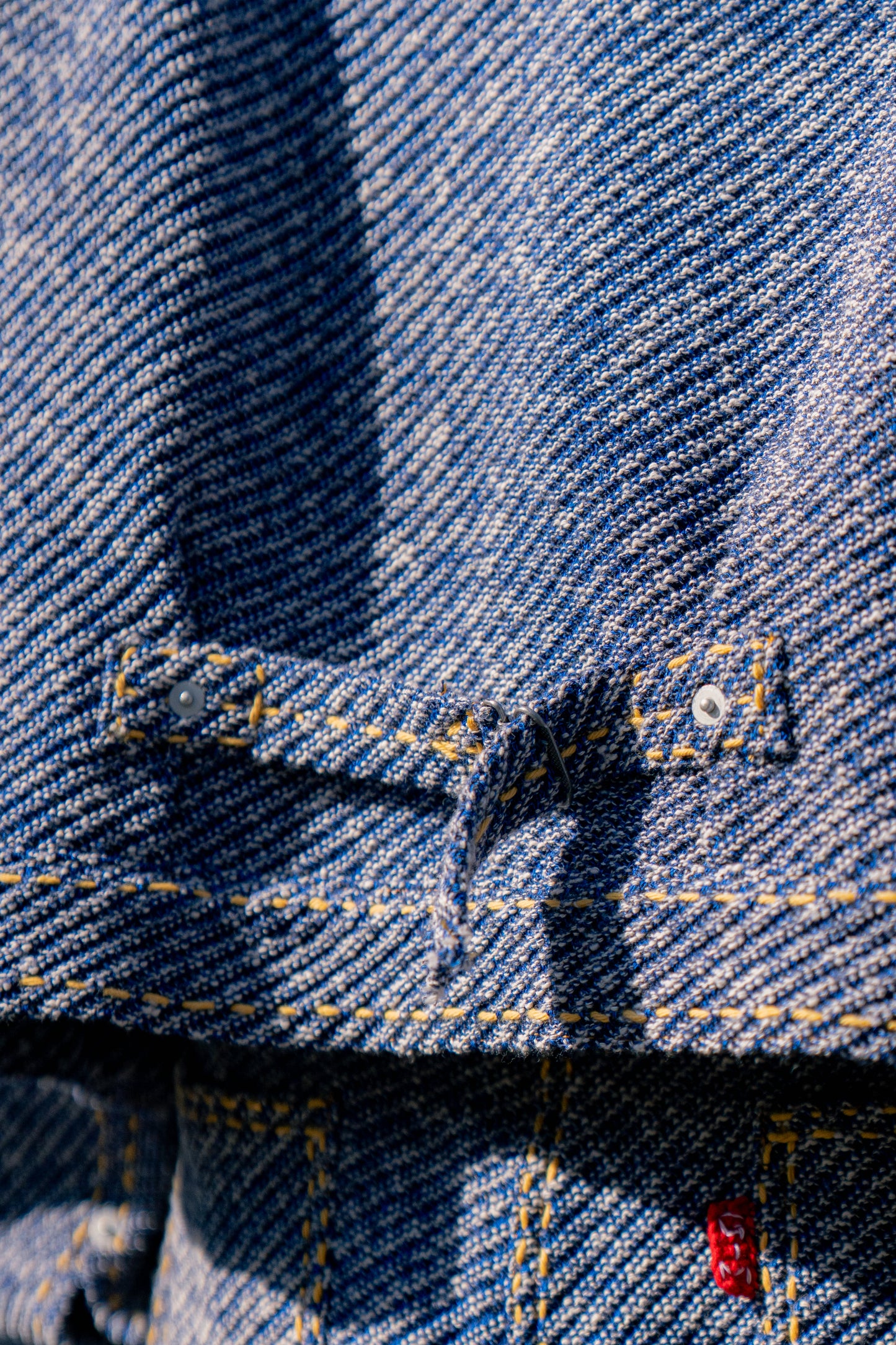 Hand-Stitched Damaged Denim Knit Jacket