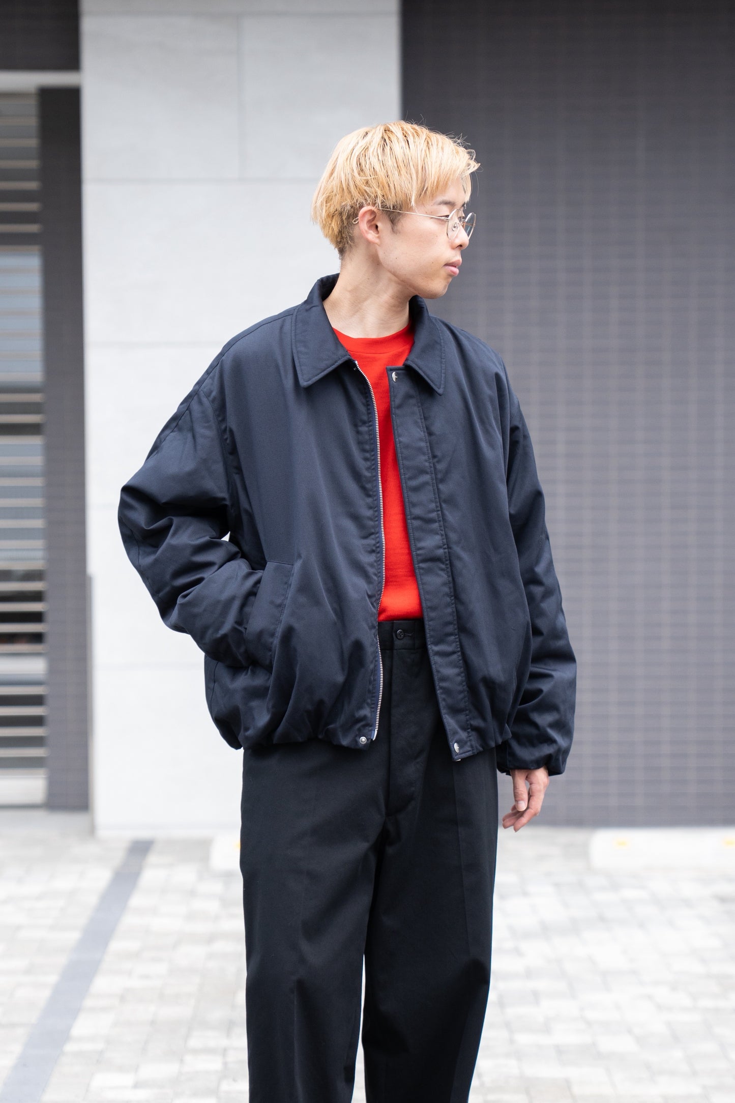 WIDE SQUARE ZIP UP DOWN JACKET