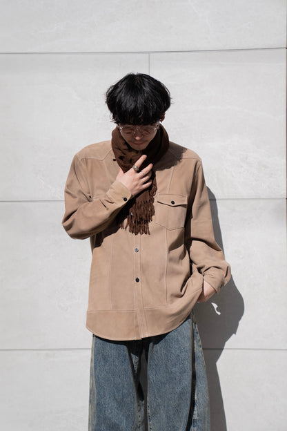 sheep suede light shirt
