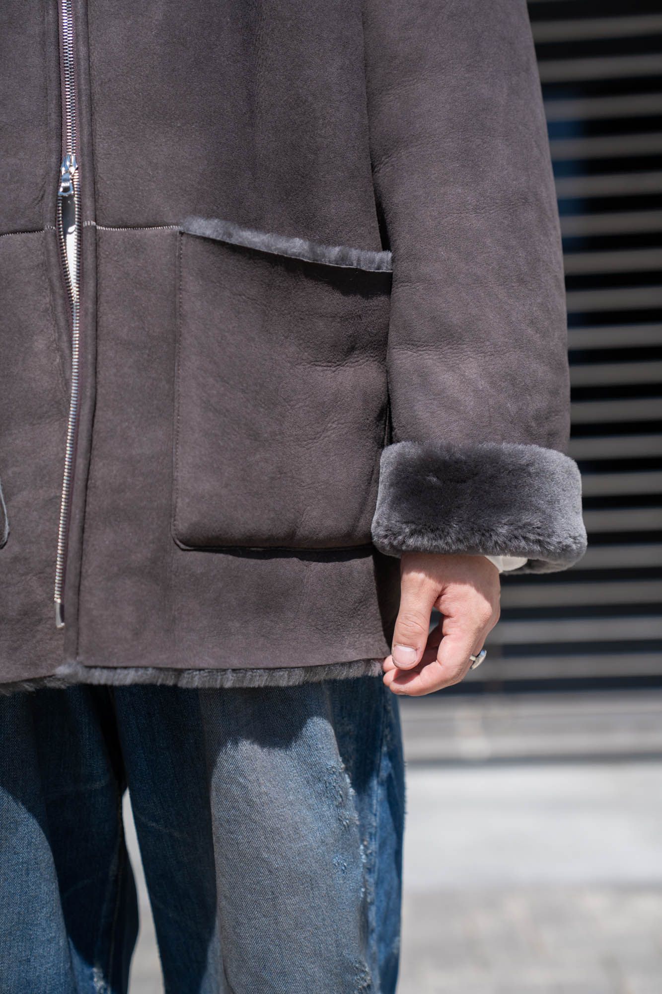 CUT-OFF MOUTON JACKET(ST.1222)