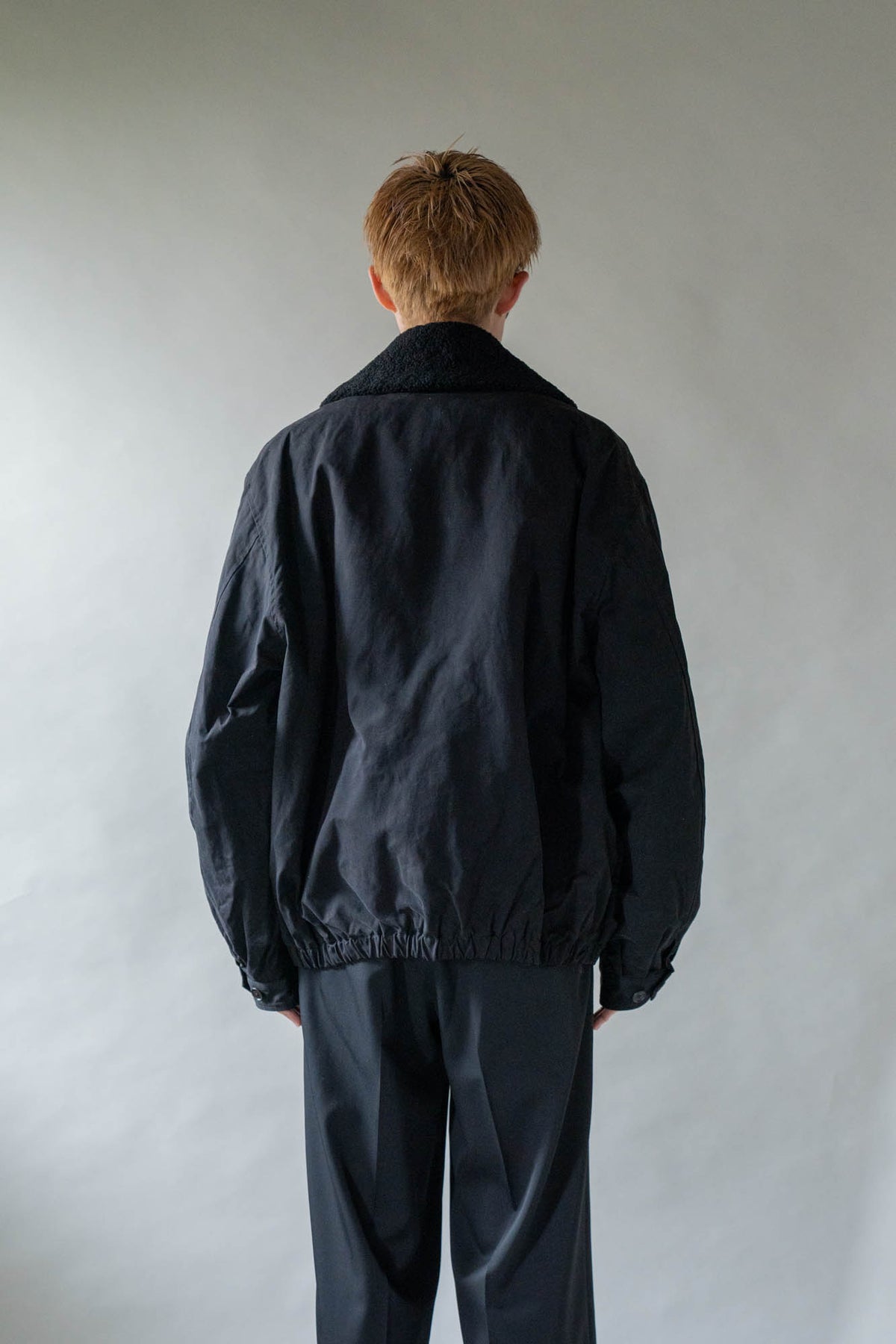 DETATCHABLE COLLAR RESIN-FINISH COTTON JACKET(ST.1576)