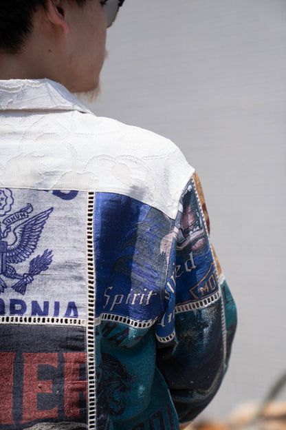 Patchworked Silk Shirt