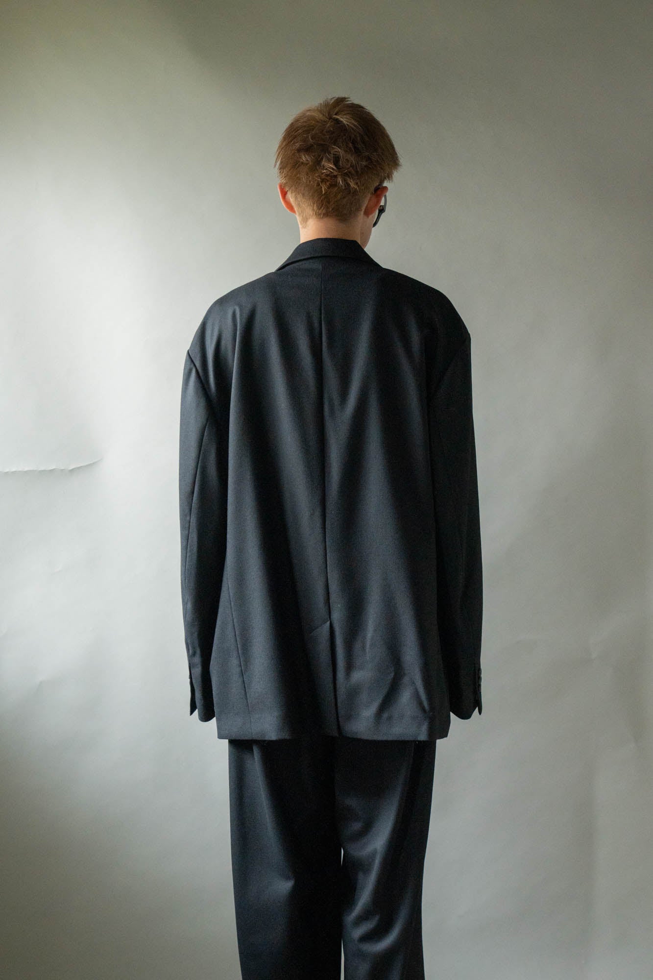 WOOL FLANNEL OVERSIZED SINGLE BREASTED JACKET(ST.1593)